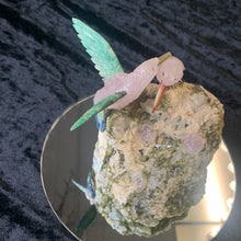Load image into Gallery viewer, Green Tourmaline Matrix (hummingbirds)