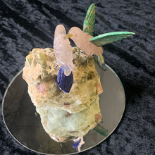 Load image into Gallery viewer, Green Tourmaline Matrix (hummingbirds)