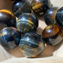 Load image into Gallery viewer, Tiger's Eye (blue) - Sphere L