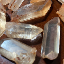 Load image into Gallery viewer, Golden Red Tangerine Lemurian Seed Quartz - Points M