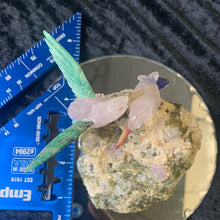 Load image into Gallery viewer, Green Tourmaline Matrix (hummingbirds)