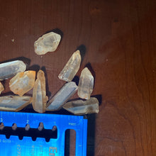 Load image into Gallery viewer, Golden Red Tangerine Lemurian Seed Quartz - Points M