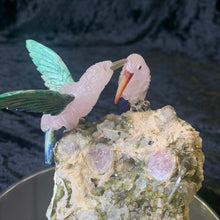 Load image into Gallery viewer, Green Tourmaline Matrix (hummingbirds)