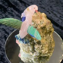Load image into Gallery viewer, Green Tourmaline Matrix (hummingbirds)