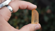 Load image into Gallery viewer, Golden Red Tangerine Lemurian Seed Quartz - Points M