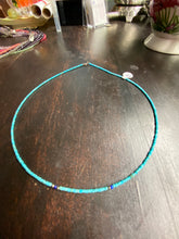 Load image into Gallery viewer, Turquoise choker with Lapis Lazuli accent
