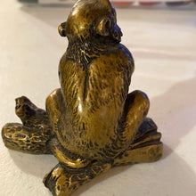 Load image into Gallery viewer, Monkey Statue brass finish
