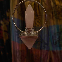 Load image into Gallery viewer, Pendulum Rose Quartz pendant &amp; pyramid
