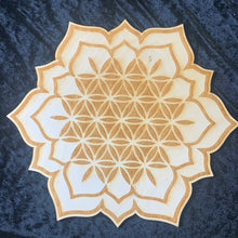 Load image into Gallery viewer, Grid - Sacred Geometry Flower of Life w/Crown Chakra XL Wood
