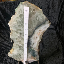 Load image into Gallery viewer, Green Amethyst / Prasiolite Slice L/a w/stand
