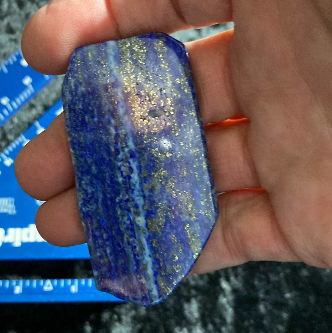 Lapis Lazuli - Polished Drilled Slice/c